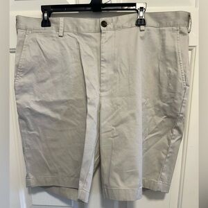 Brooks Brothers Shorts Men’s Khaki Chino Tan Beige Flat Cotton Size 40W